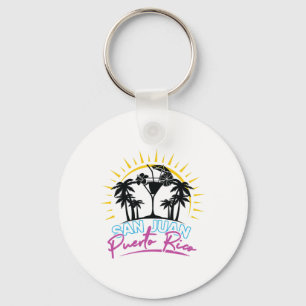 San Juan Puerto Rico Vacation Beach Travel Gift Fo Keychain
