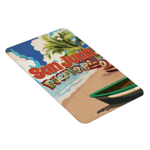 San Juan Puerto Rico Vintage Travel Poster Magnet