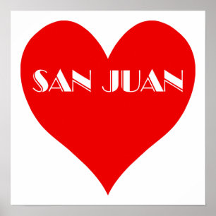San Juan Red Heart Poster