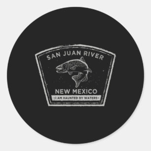 San Juan River New Mexico Fly Fishing Shirt  Classic Round Sticker