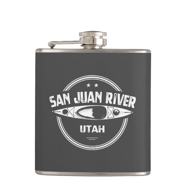 San Juan River, Utah Hip Flask (Front)