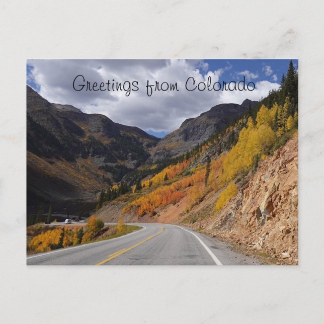 San Juan Skyway between Durango and Silverton Postcard (Front)