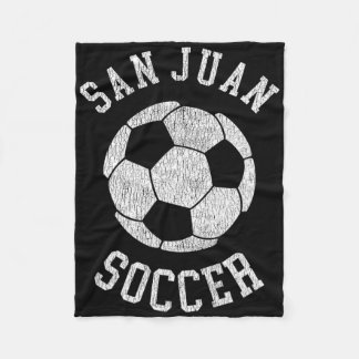 San Juan Soccer Retro Distressed 90's Vintage  Fleece Blanket