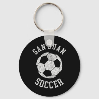 San Juan Soccer Retro Distressed 90's Vintage  Keychain