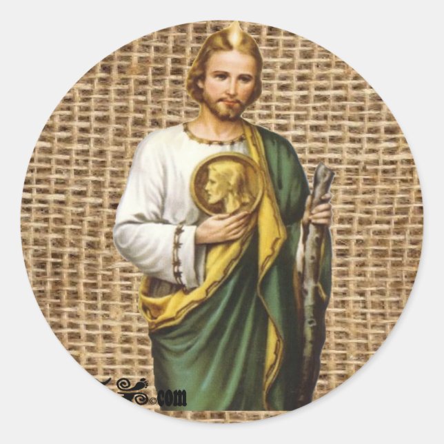 SAN JUDAS,ST JUDE CUSTOMIZABLE PRODUCTS CLASSIC ROUND STICKER (Front)