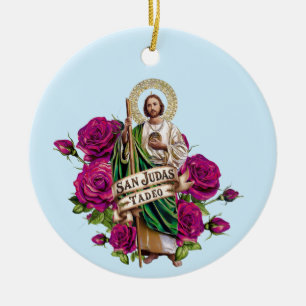 San Judas Tadeo  Ceramic Ornament