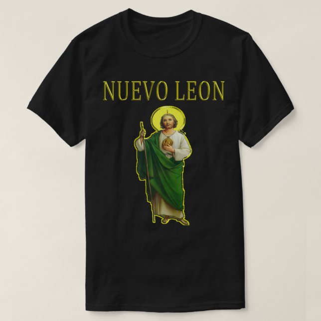 San Judas Tadeo Nuevo Leon s and s Zip  Premium  T-Shirt (Design Front)