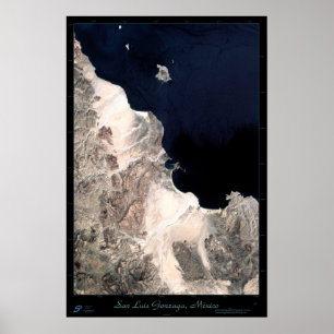 San Luis Gonzaga, Basse Californie affiche satelli