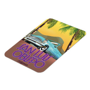 San Luis Obispo California Travel poster Magnet