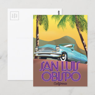 San Luis Obispo California Travel poster  Postcard