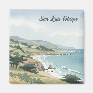 San Luis Obispo California Watercolor Magnet