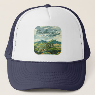 San Luis Obispo SLO California Central Coast Retro Trucker Hat