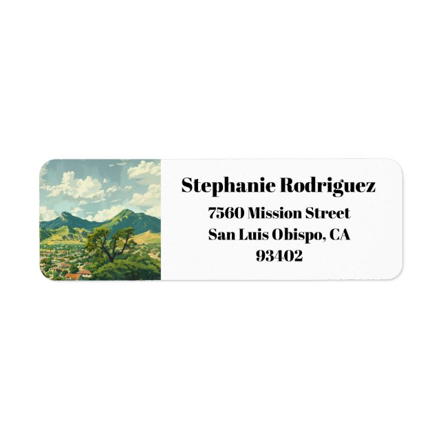 San Luis Obispo SLO California Return Address  (Front)