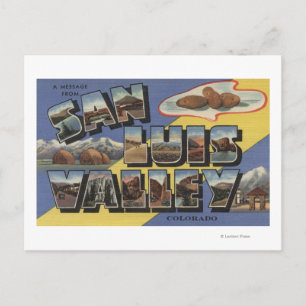 San Luis Valley, Colorado - Large Letter Postcard