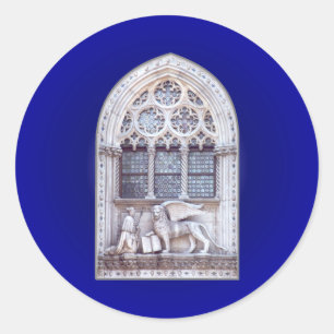 San Marco Winged Lion Window Classic Round Sticker