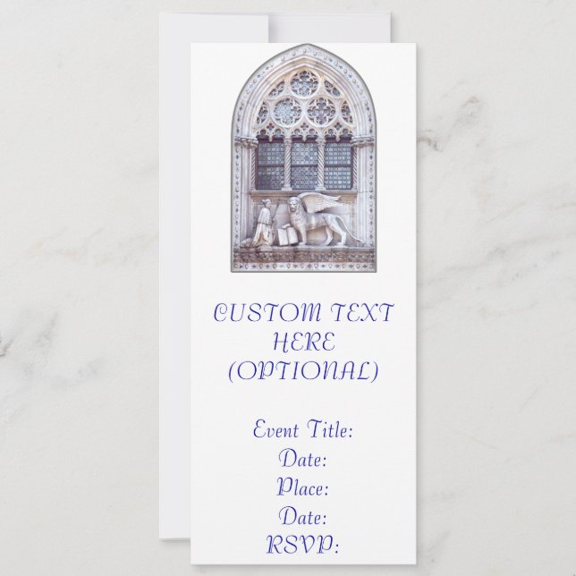 San Marco Winged Lion Window Invitation (Front)