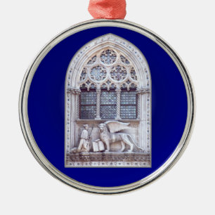 San Marco Winged Lion Window Metal Ornament