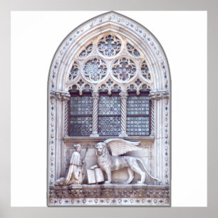 San Marco Winged Lion Window Poster