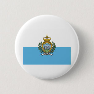 San Marein - San Marino Flag 2 Inch Round Button