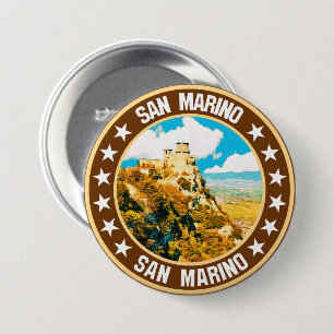 San Marino                                         3 Inch Round Button