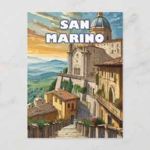 San Marino, a serene enclave on Mount Titano Postcard
