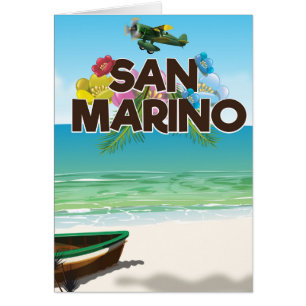 San Marino Beach travel poster