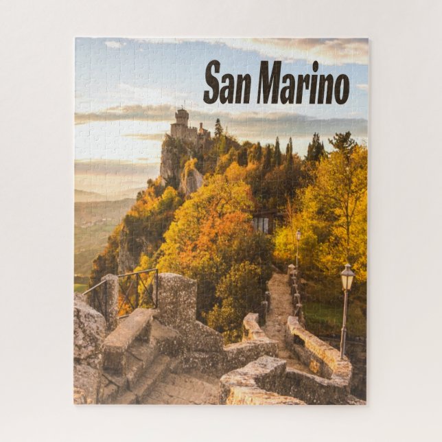 San Marino Europe Three Towers Jigsaw Puzzle (Vertical)