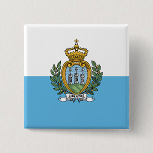 San Marino Flag 2 Inch Square Button