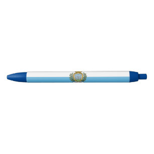 San Marino Flag Black Ink Pen