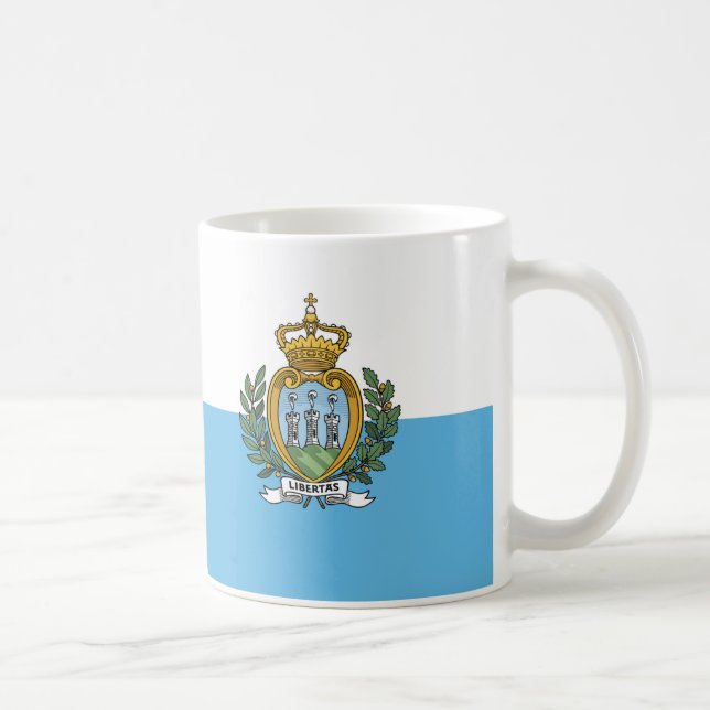 San Marino Flag Ceramic Coffee Mug (Right)
