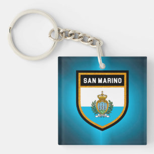 San Marino Flag Keychain
