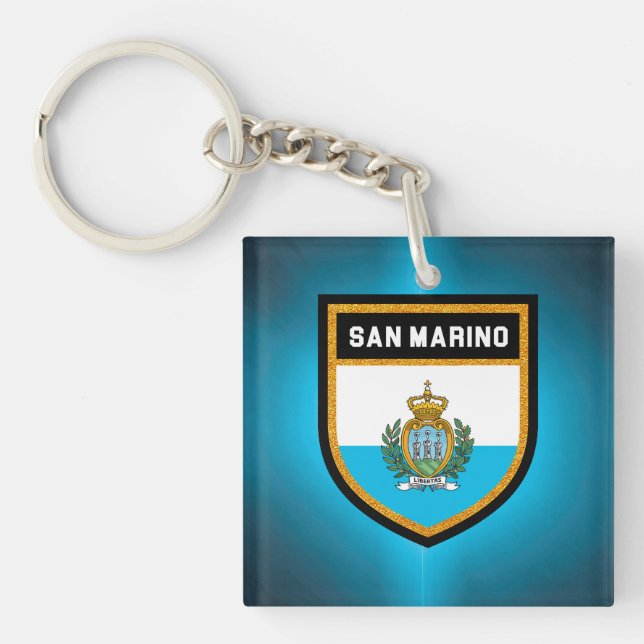 San Marino Flag Keychain (Front)