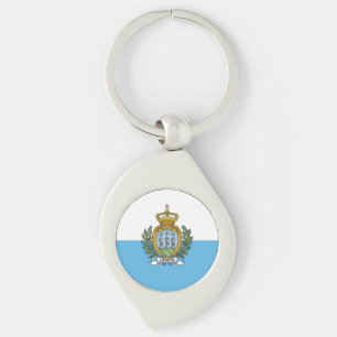 San Marino Flag Keychain