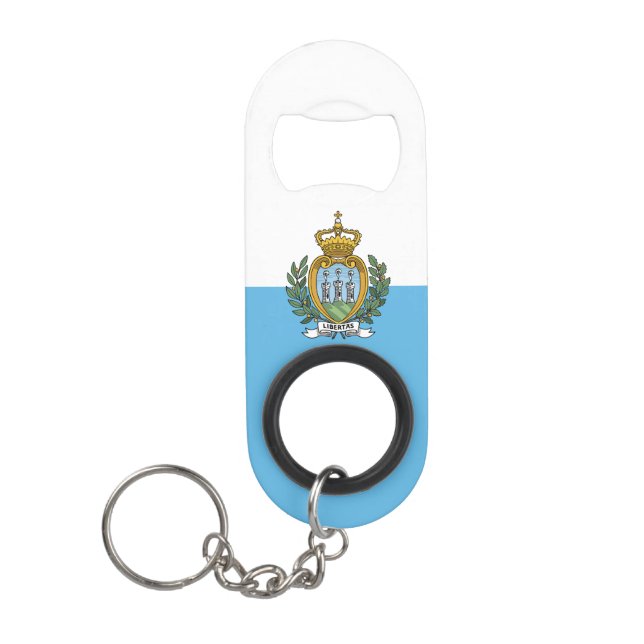San Marino Flag Keychain Bottle Opener (Front)