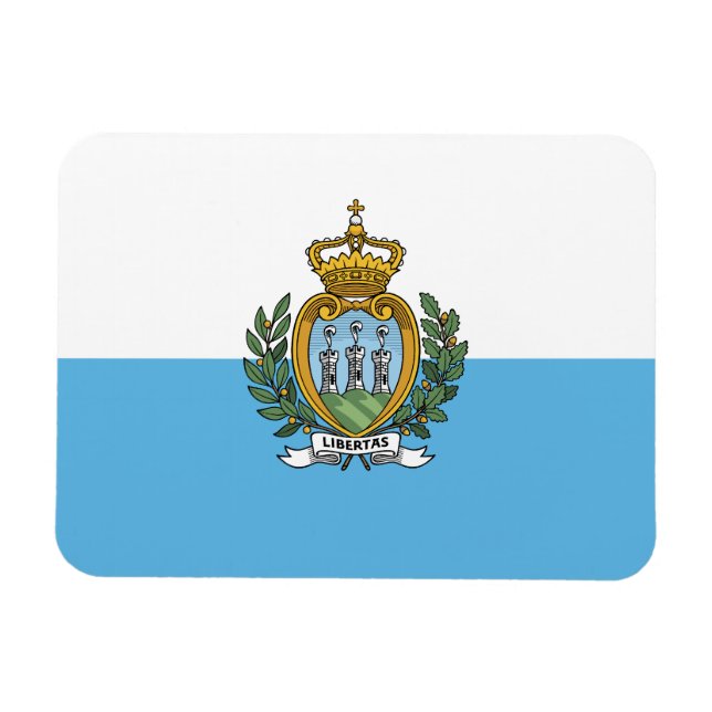San Marino Flag Magnet (Horizontal)