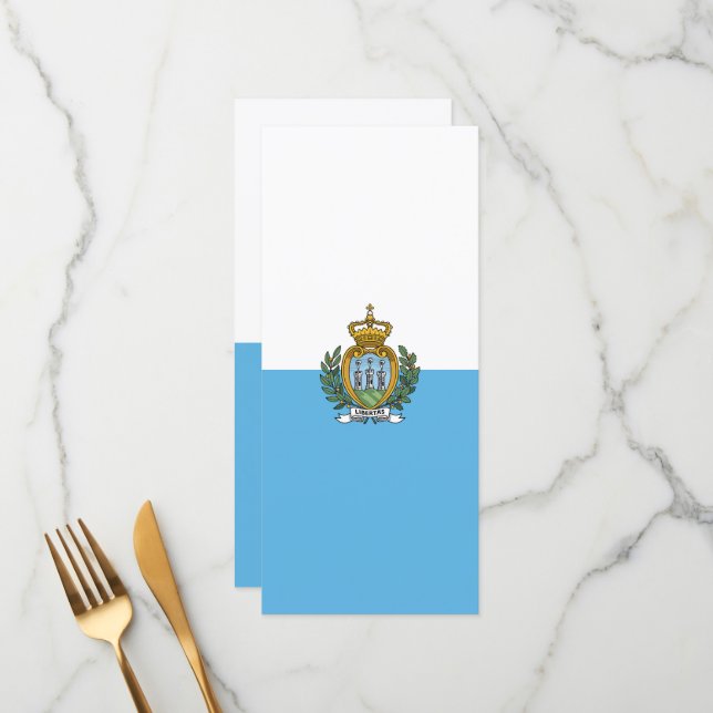 San-Marino flag Menu (Front/Back In Situ)