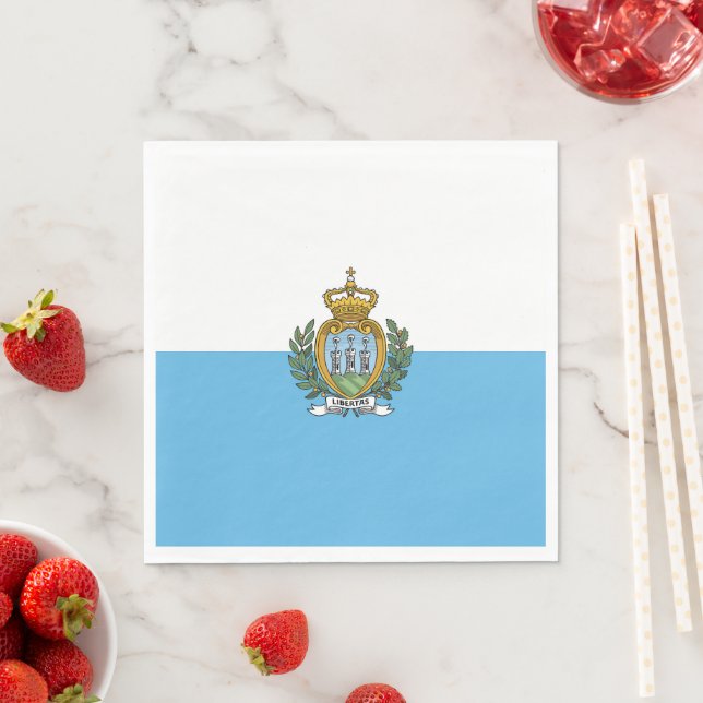 San-Marino flag Napkin (Insitu)