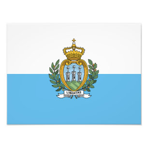 San Marino Flag Photo Print