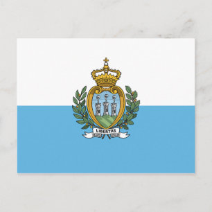 San Marino Flag Postcard