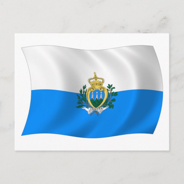 San Marino Flag Postcard (Front)