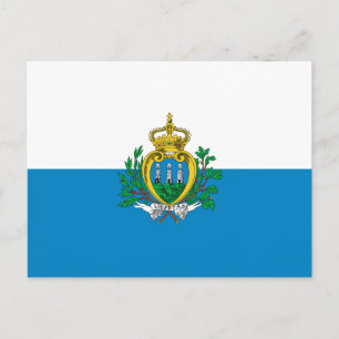 San Marino Flag Postcard