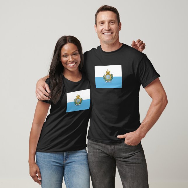 San Marino Flag T-Shirt, Patriotic T-Shirt (Unisexe)