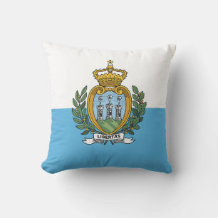 San Marino Flag Throw Pillow