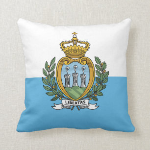 San Marino Flag Throw Pillow