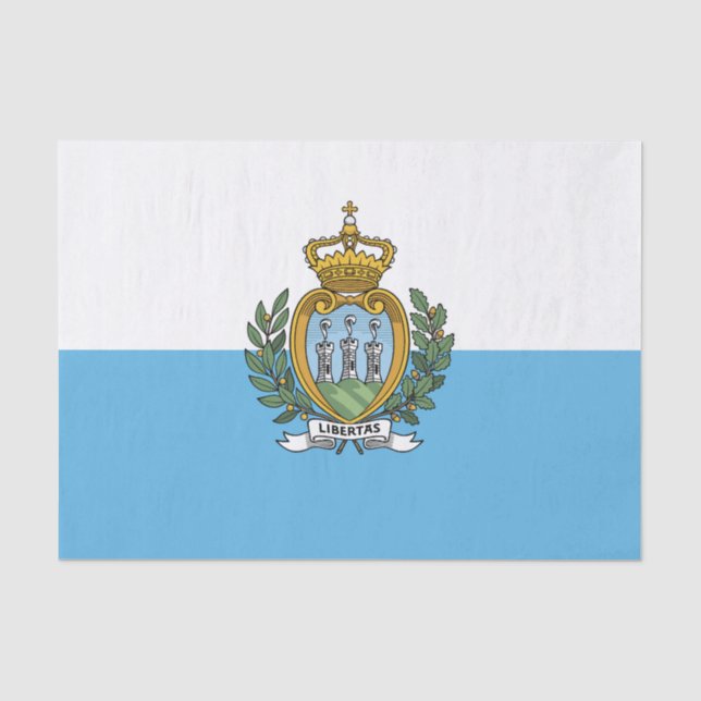 San Marino Flag Tissue Paper (Front)