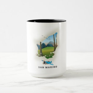 San Marino Illustrated travel poster. Mug