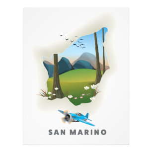 San Marino Illustrated travel poster. Photo Print