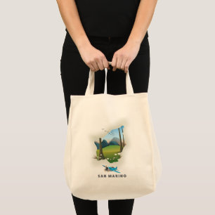 San Marino Illustrated travel poster. Tote Bag