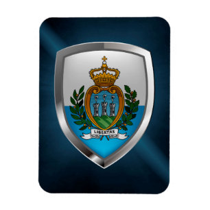 San Marino Metallic Emblem Magnet