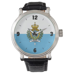 San Marino National Flag Elegant Patriotic Watch